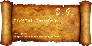 Diósi István névjegykártya